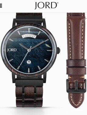 Limited Edition Jord Harper Blue Tiger's Eye & Ebony Watch